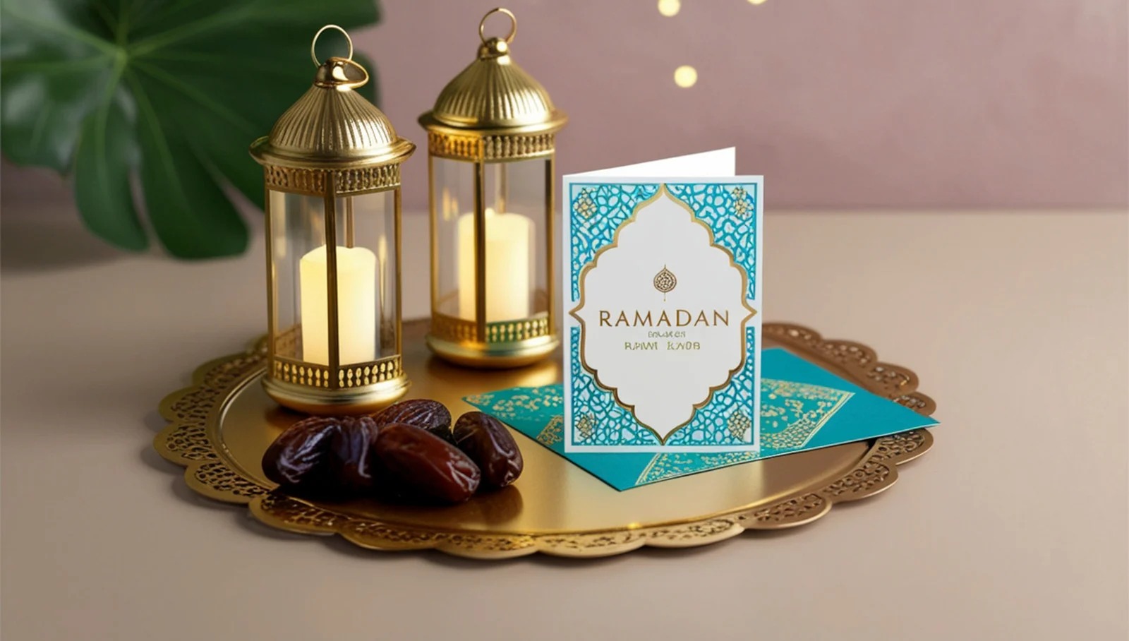 Desain kartu ucapan Lebaran perusahaan dengan tampilan premium dan elegan